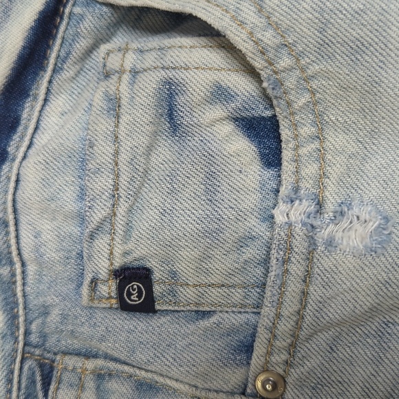 Adriano Goldschmiede The Jodi Crop High Rise Slim Flare Distressed Hem Jeans W32 - Picture 5 of 16